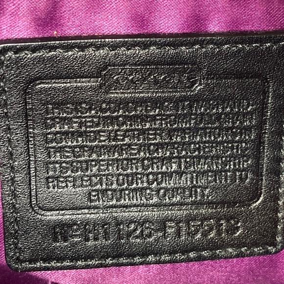 COACH Leather Ashley Satchel with Purple Interior CONVERTIBLE STRAP - F1… - Picture 5 of 8